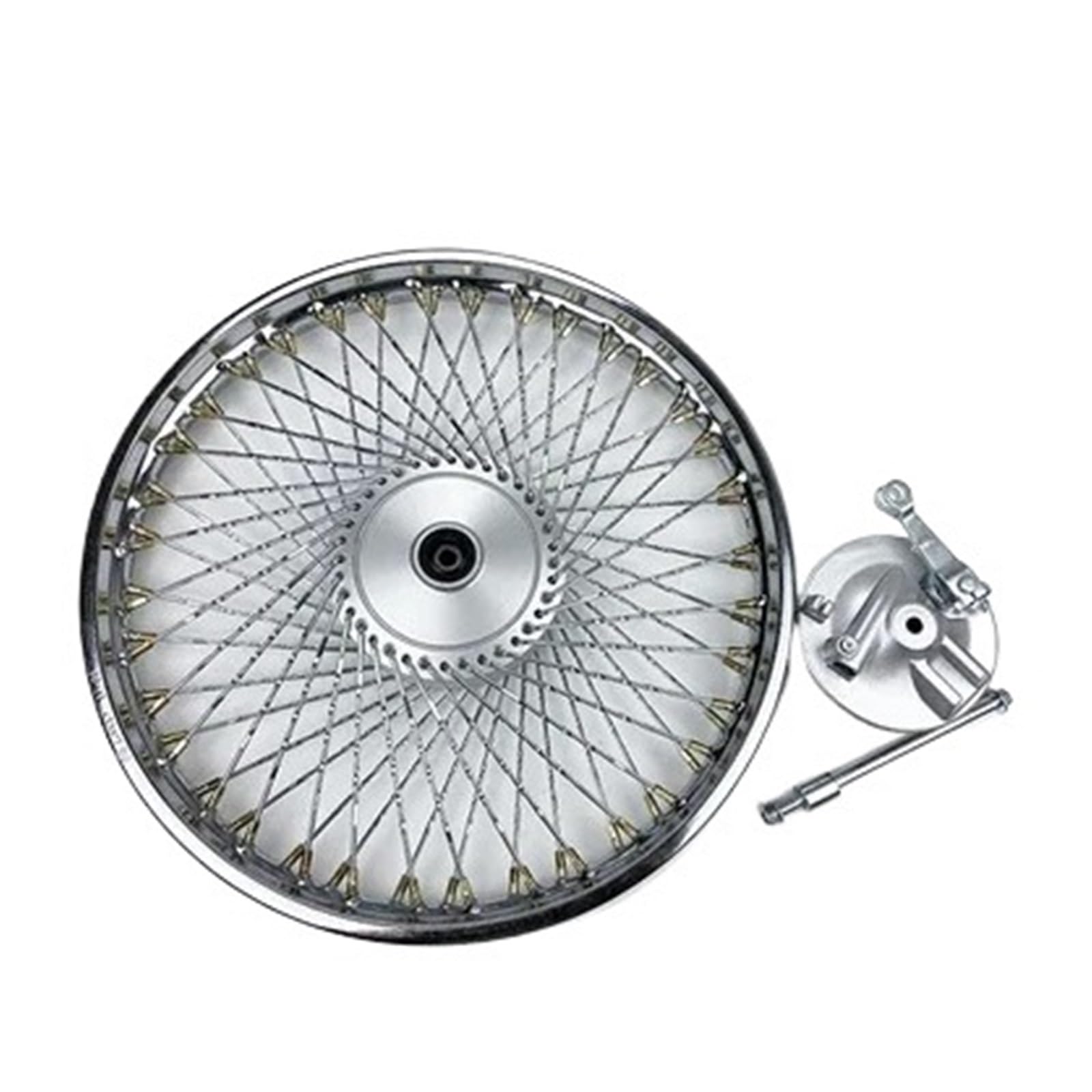 Vorderradfelge Passend für JH70 CY80 17 Zoll Motorrad vorne hinten Aluminiumlegierung Radnabe Assy 72 Speichen 1,40 x 17 Räder Motorrad(Front rim assy)