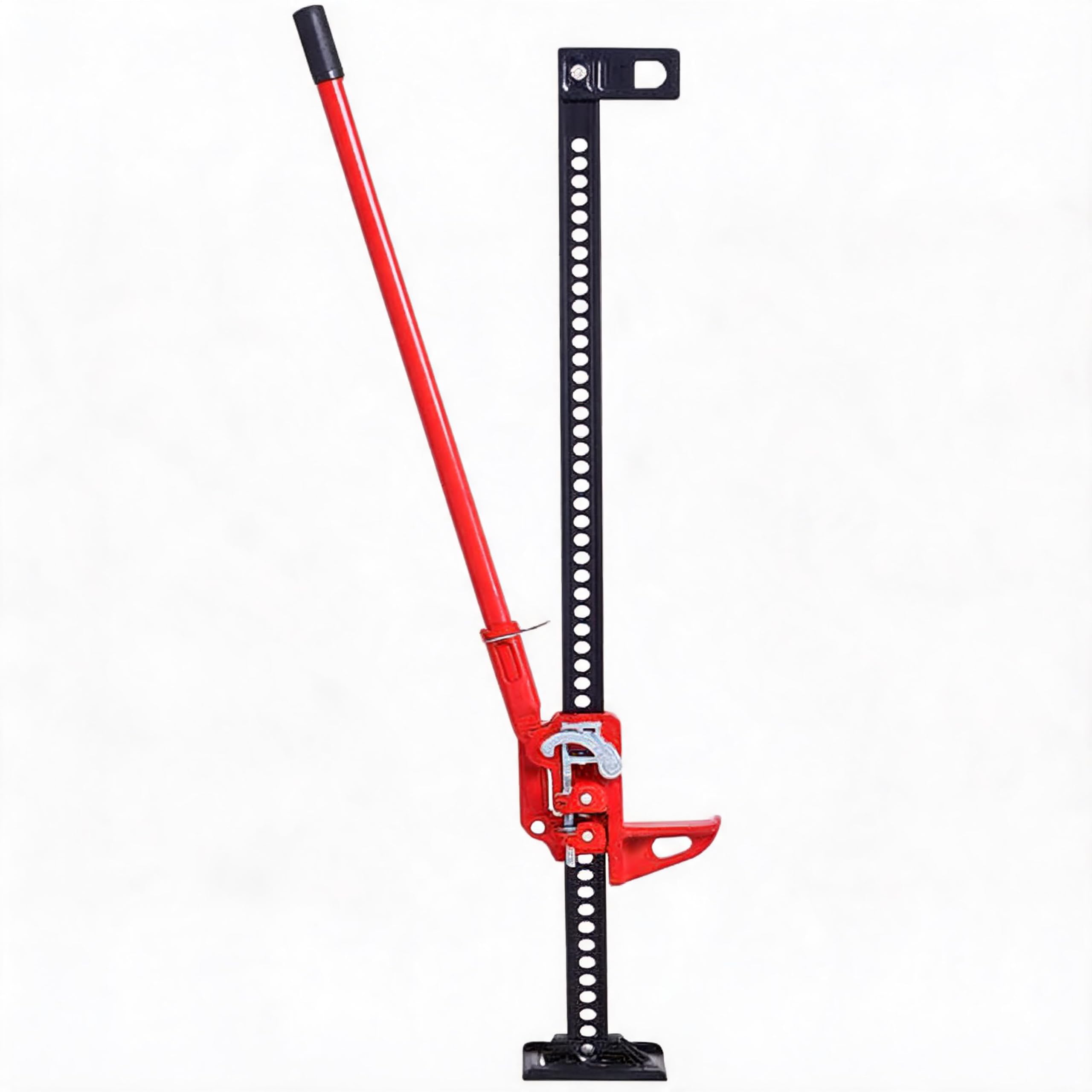Garvee High-Lift Farm-Wagenheber 3,2 t – Schwerlast-Ratschenheber aus Stahl, 152 cm Hubhöhe, höhenverstellbar mit Sicherheitsverriegelung, für Offroad, Traktor, LKW & SUV, Rot