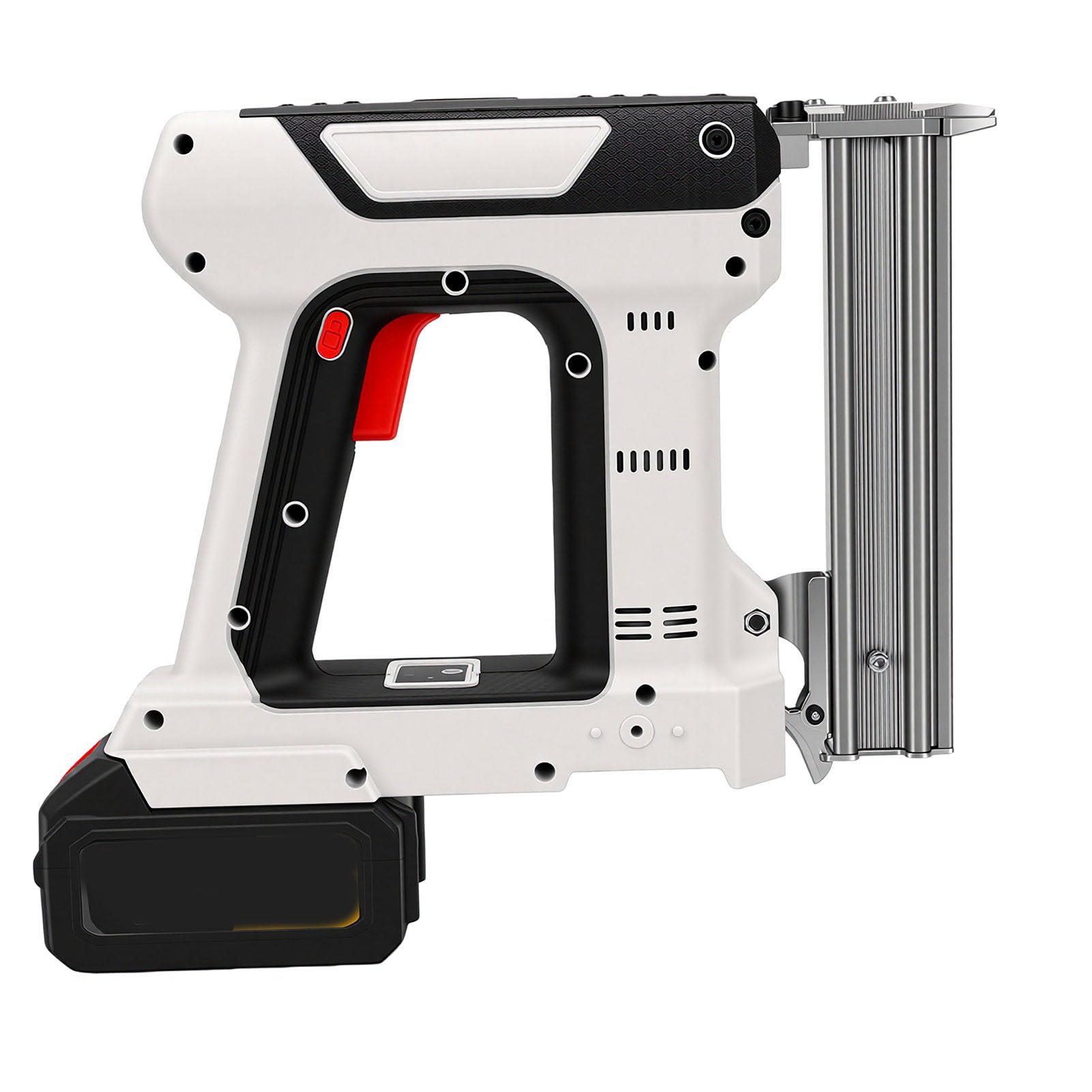 Brad Nailer Inalámbrico 2 en 1, Pistola de Clavos Eléctrica con Batería para Proyectos de Renovación del Hogar de Carpintería, 4,0 Ah