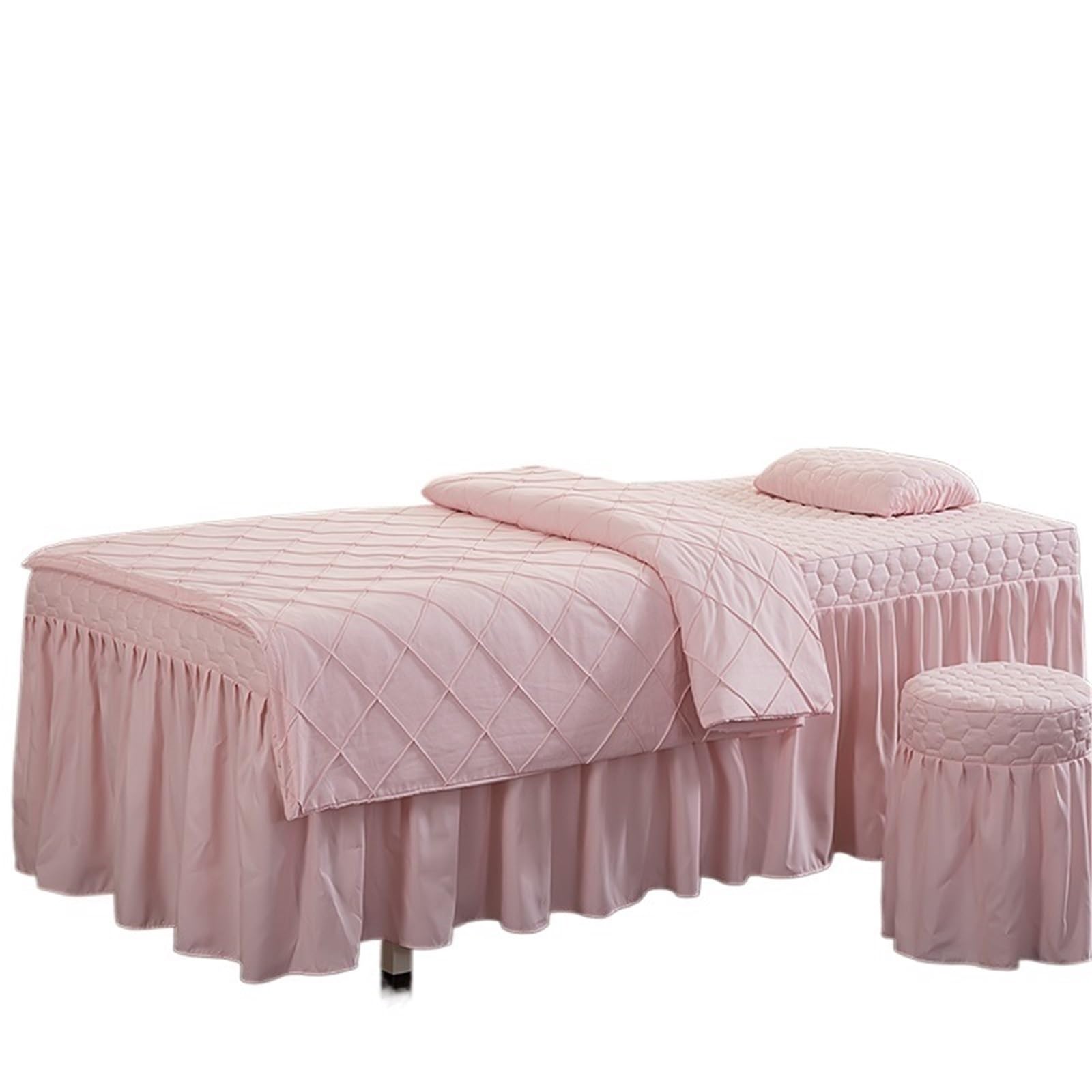 GCYEIDMA Beauty Salon Bed Cover Sets 4pcs Beauty Salon Bedding Set Massage Spa Thick Bed Linens Sheets Bedspread Duvet Cover(Light pink,80x190cm 4pcs)