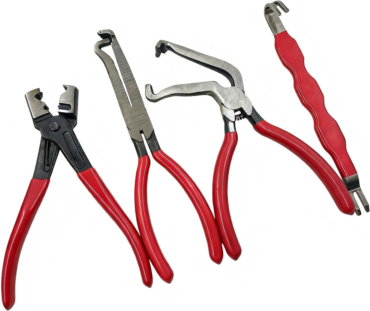 Automotive Electrical Connector Removal Tool Kit for Wiring Systems and Truck Design Wire Terminal Release Picks for Safe Car Audio and ECU Repairs (4PCS+RED)
