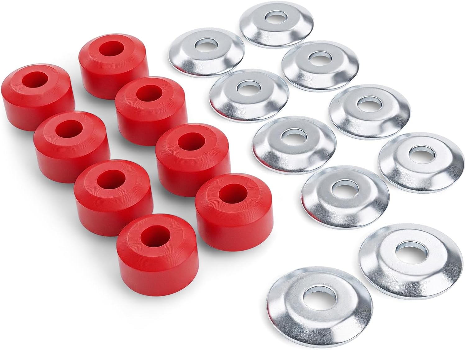 KSP Universal Sway Bar Bushings&Washers Kit for Pair of Stabilizer Sway Bar End Link,Whole Set Aftermarket PU Grommets with Grease Pack Replace for Chevy Dodge Ram Ford Factory Worn-out Rubber Bushing