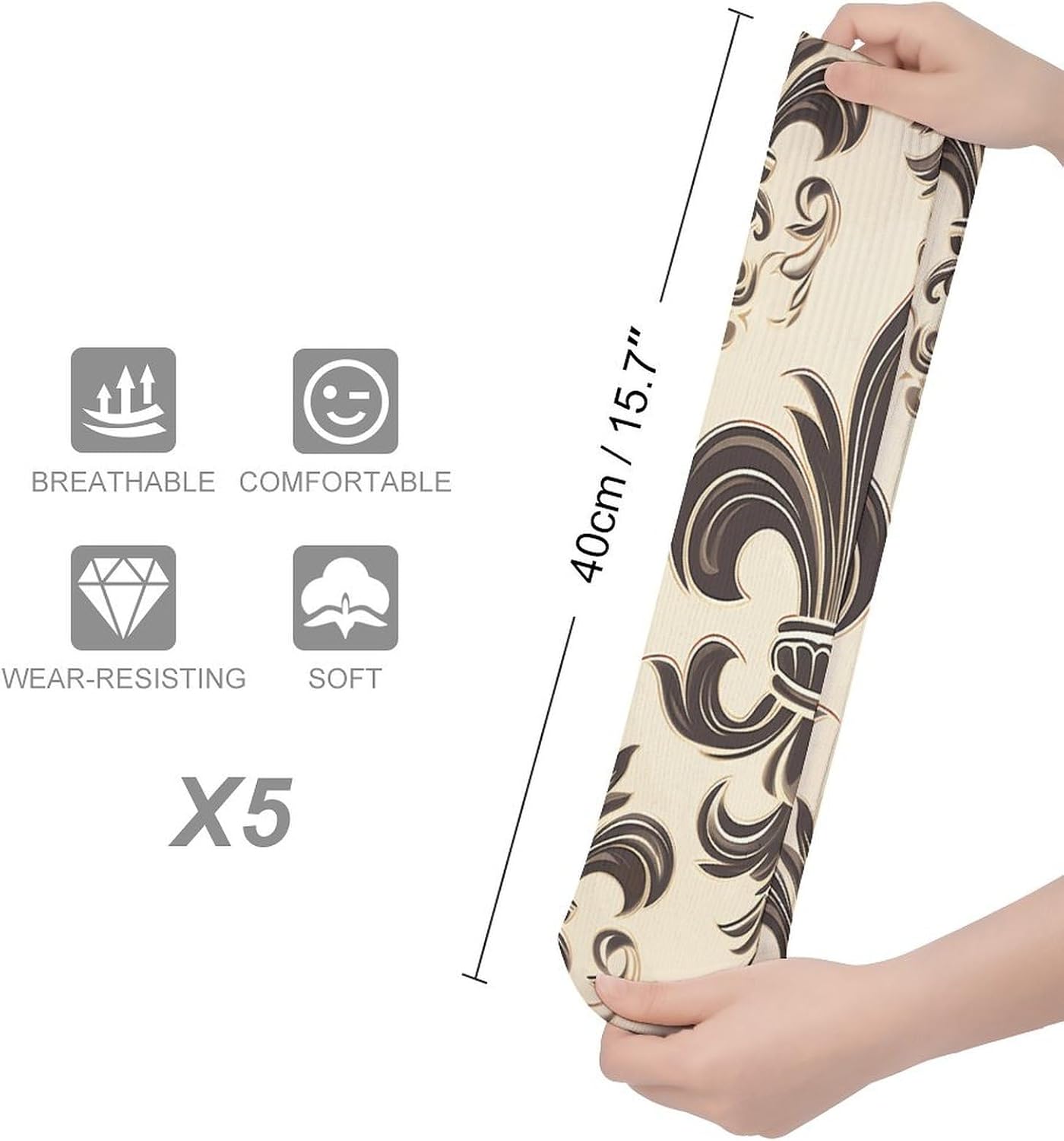 5-Pack Knee High Socks, 15.7 Inch Breathable Casual Socks Fleur-de-Lis And Coat Arms Knight Stockings for Men Women