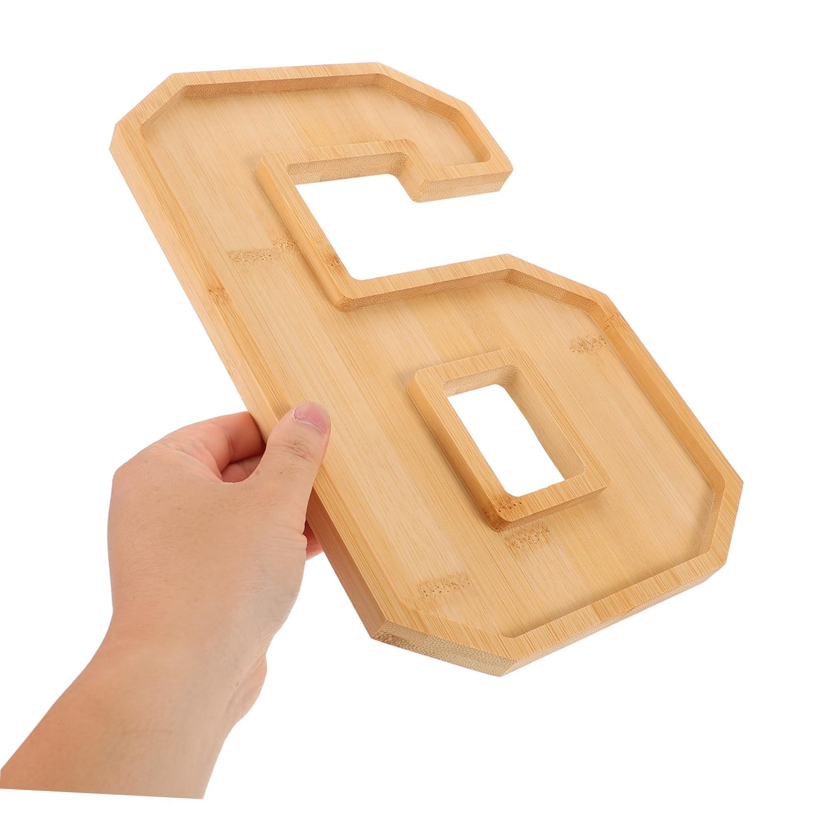 COLLBATH Bandeja para Servir Número 2026 de Madera Resistente Compartimentos Múltiples, Tabla Decorativa para Quesos y Frutas, Adecuado para Fiestas y Reuniones, Juego de 4 Piezas