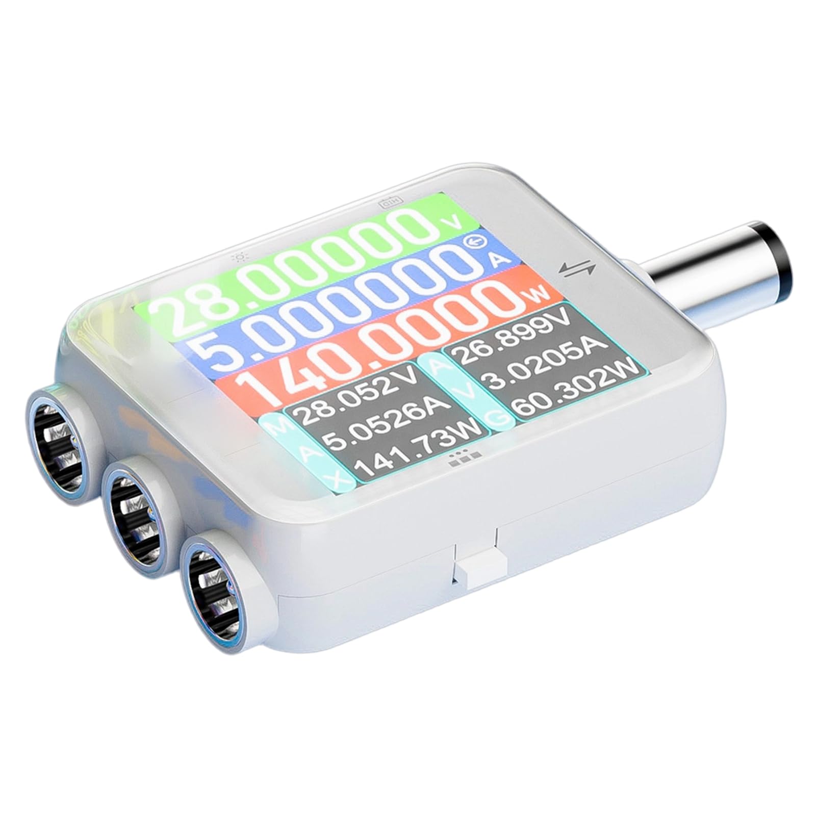 Stable Digital Watt Meter Lightweight Digital Display Meter ABS Device for DC5.5 Power Electric & Current Measurement High Accuracy Power