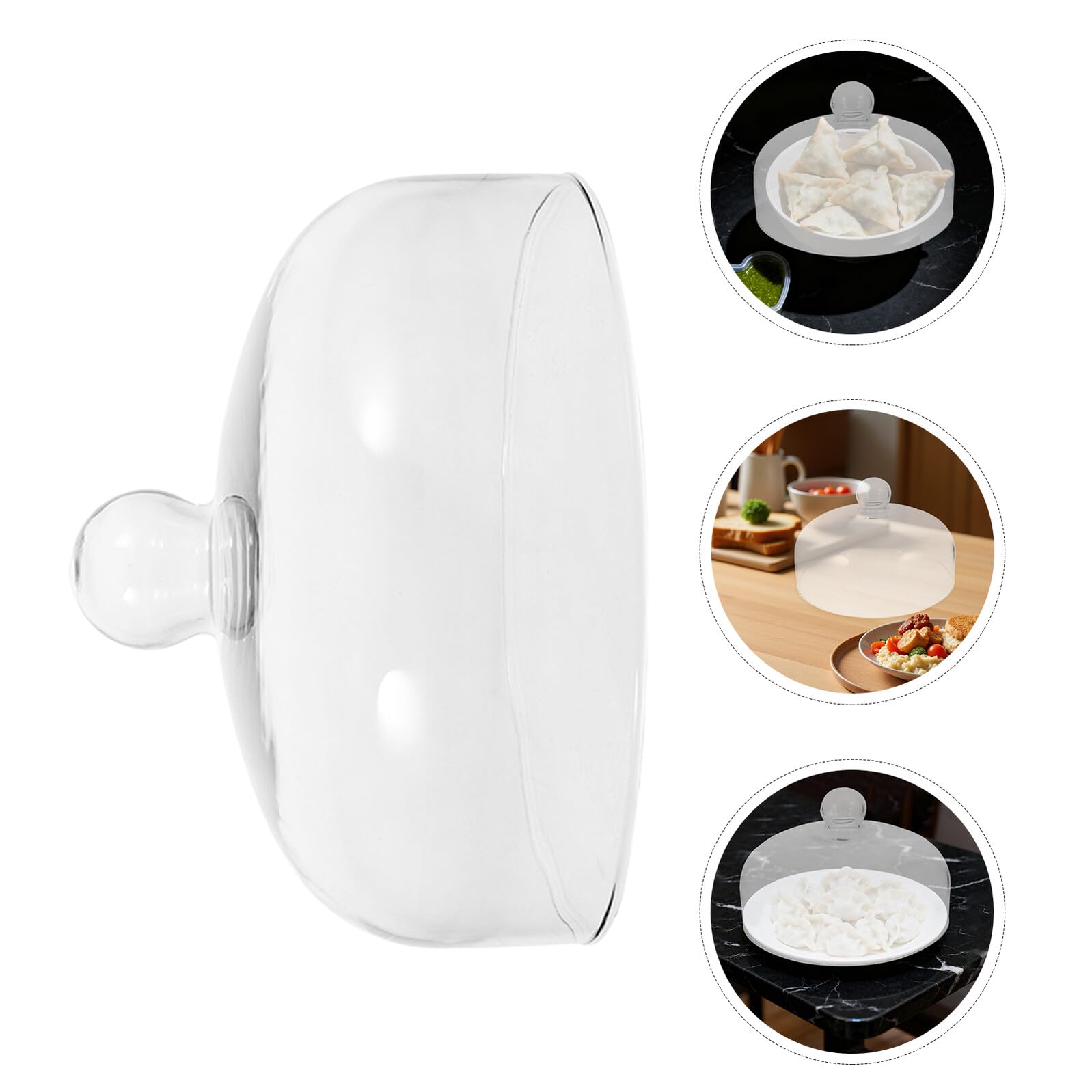 Mobestech Cubierta de Vidrio Fácil Mantenimiento para Microondas Diseño en Forma de Cúpula y Protección Antisalpicaduras para Uso en Cocina y Hogar