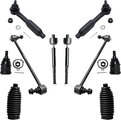 Detroit Axle - Kit de suspensión delantera de 10 piezas para Honda Odyssey 05-09, rótulas inferiores, barras estabilizadoras, extremos de barra de