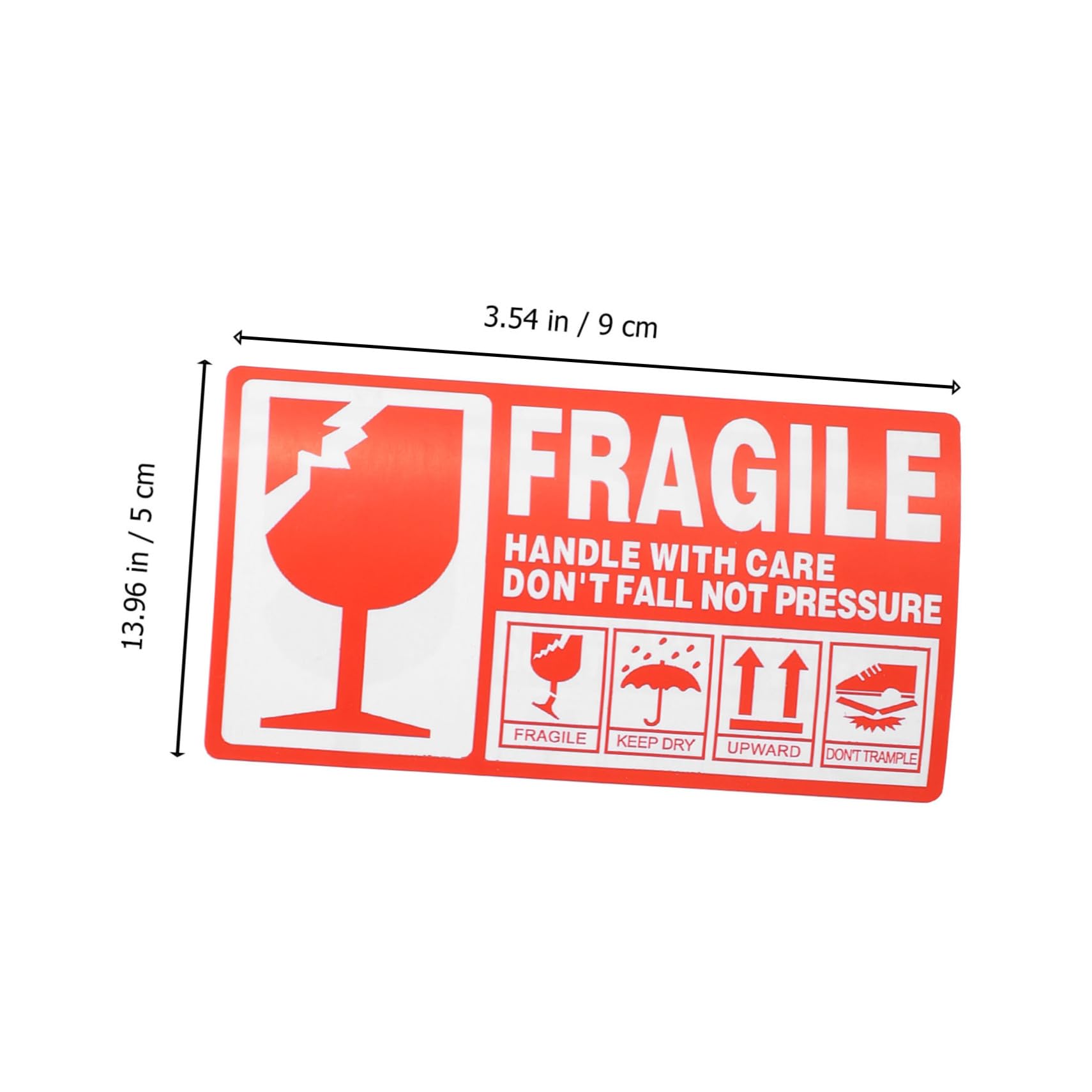 Étiquette Fragile Rouge en Rouleau 1 Rouleau Adhésif Cuivre