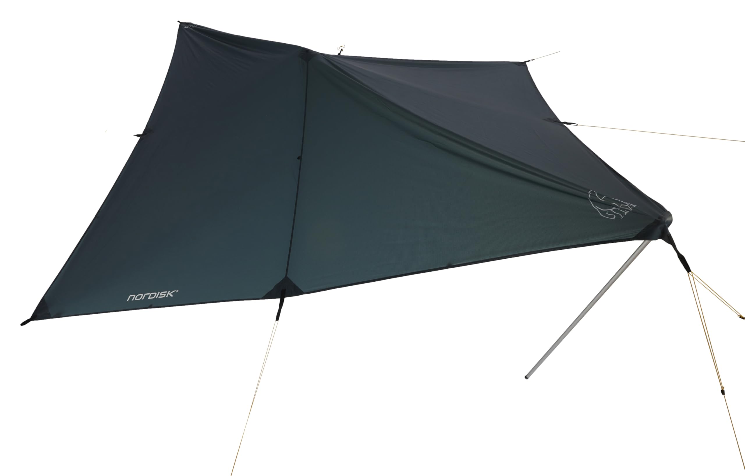 Nordisk - Voss SI multifunktionales Tarp, reißfeste Nylon Rip Stop Zeltplane mit Silikon Beschichtung, inklusive Packsack, Dunkelgrün/Forrest Green