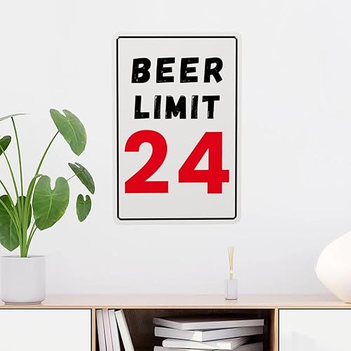 Miniatura 6 de Beer Limit 24 Sign Man Cave Decor Metal Beer Tin Signs for Garage Home Bar 8 × 12 pulgadas