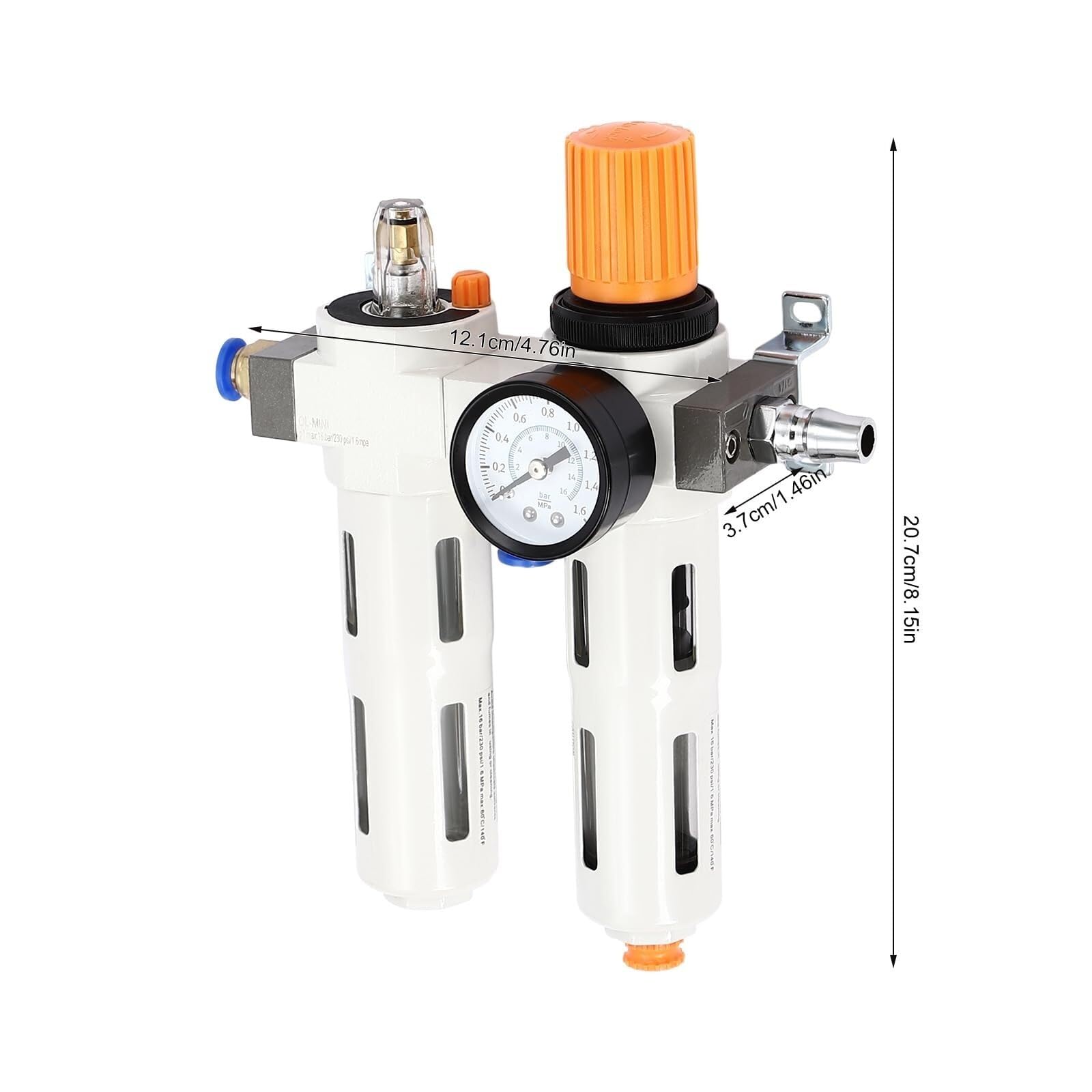 Separador de agua y aceite con compresor de aire Piezas de la máquina cambiadora de neumáticos Presionador de aire Separador de agua y aceite con manómetro Regulador Filtro de trampa Cambiador de neum