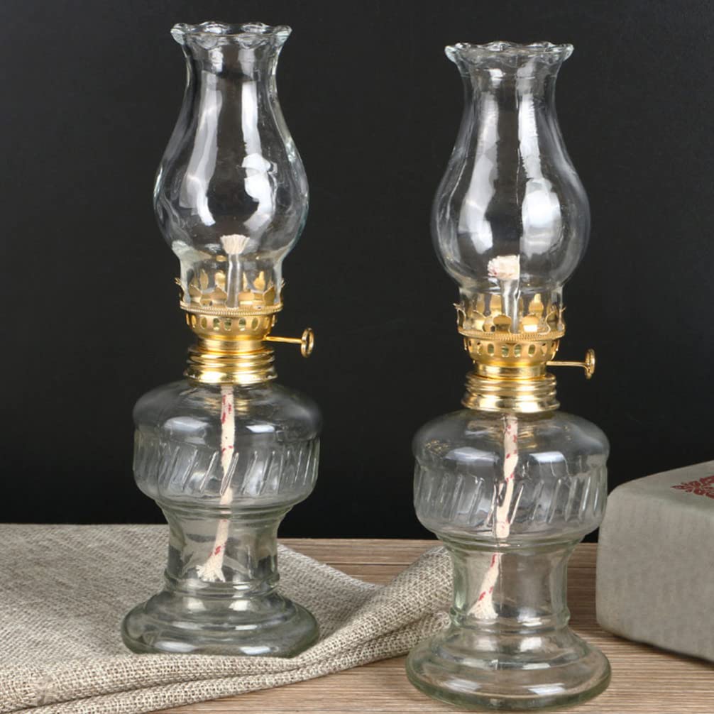 Garneck 2 Sets of Retro Kerosene Lamp Retro Oil Lamp Burner Kerosene Oil Home Party Decorative Outdoor Camping s for Indoors - Image 4