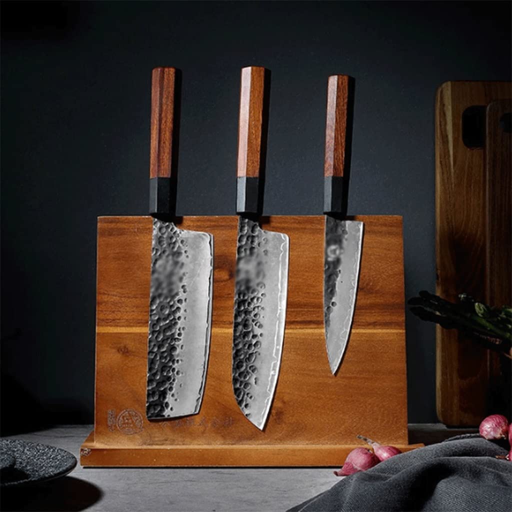 Messeraufbewahrung Universal-Ständer Messerblock Holz Multifunktionale Kreative Magnetmesserhalter Space-Saving-Speicherorganisator Hohe Qualität (Größe : 10.8 in)