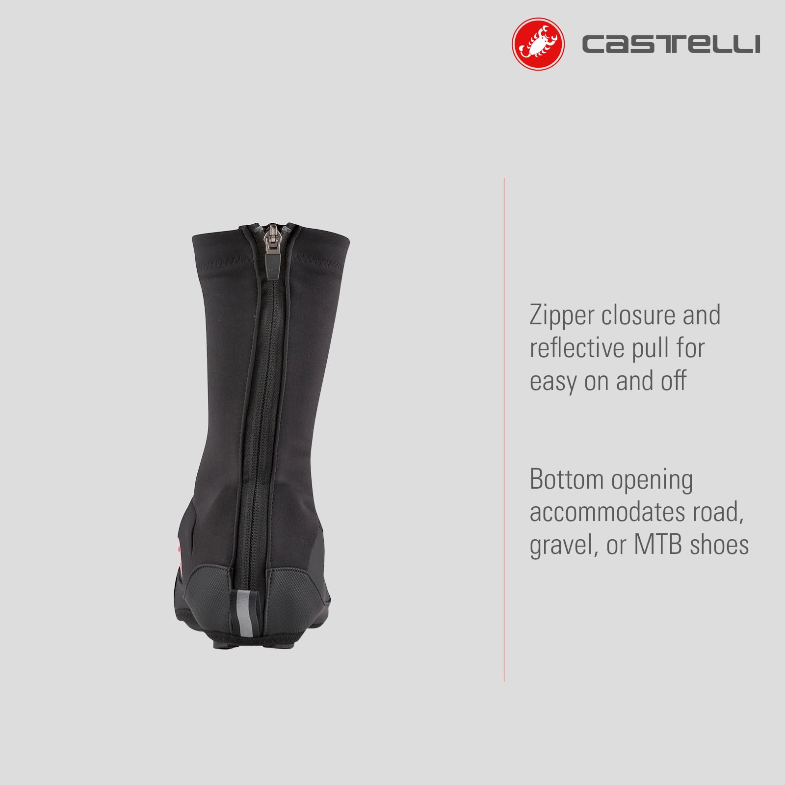 CASTELLI 4523530-010 UNLIMITED SHOECOVER Shoe covers Hombre BLACK Tamaño S