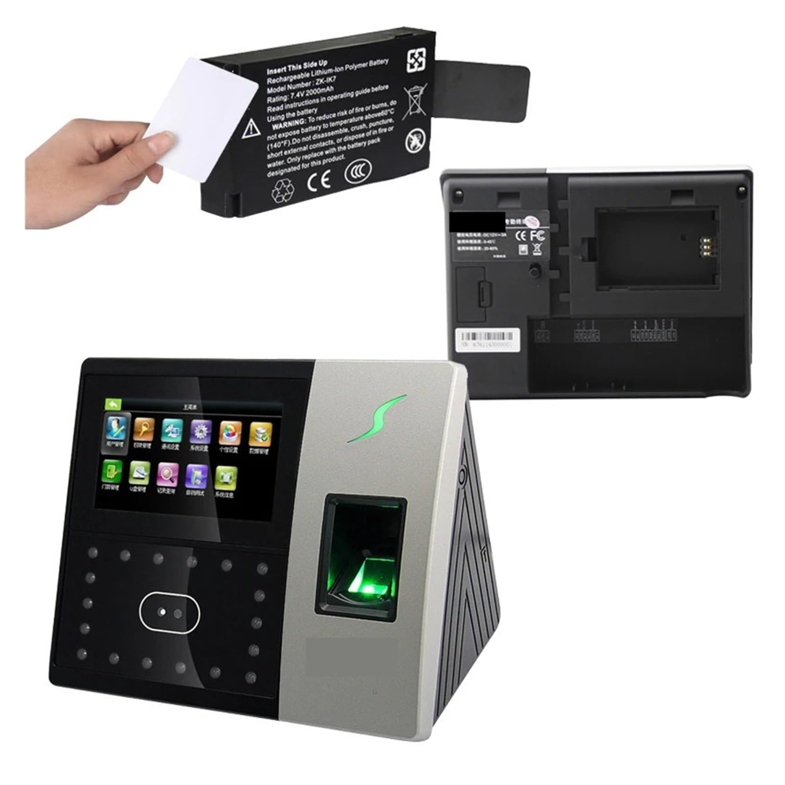 FBJAMZ Biometric Fingerprint Time Attendance Clock,Smart Access Control for Small Businesses Offices, Accurate Punching System