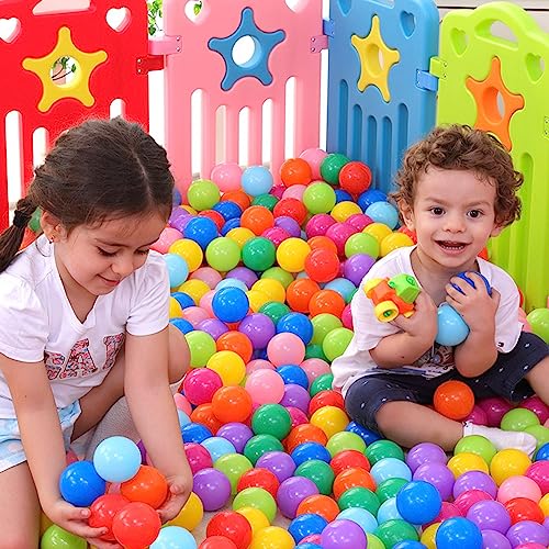 Kids Ball Pit Balls 2000 for Toddlers, Plastic Soft Balls for Toy Playpen, Crush Proof BPA Free Balls for Baby Ball Pit, Colorful Pit Balls 1000-2 Bags for Play Tent Pet Dogs, 2.2 Inch / 5.5CM