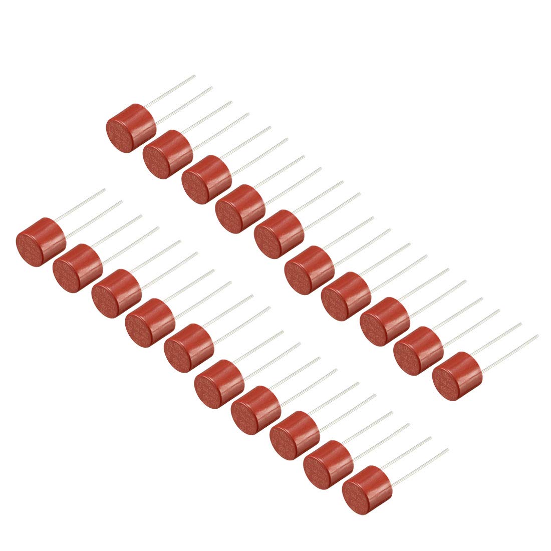 Micro-fusibles cylindriques T3,15 A 250 V miniature rouge composants électroniques uxcell x20 - 5