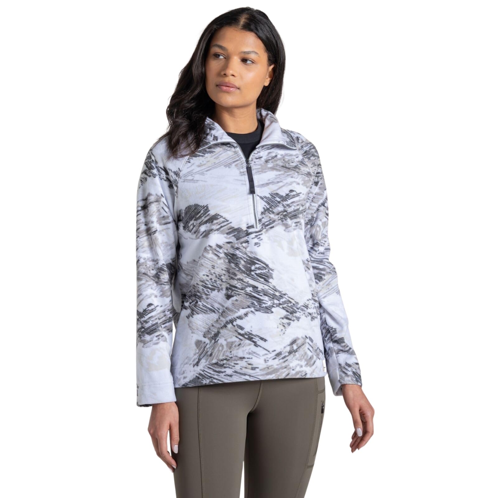 Craghoppers Women's Ecru Print Annjela Half Zip 12 Ecru