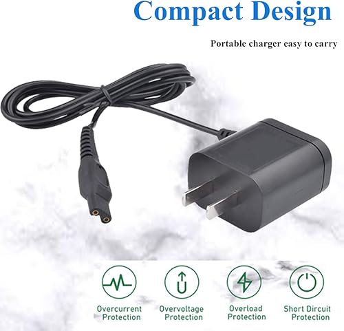 Miniatura 4 de HQ8505 Norelco Cable de carga compatible con Philips Norelco Shaver Charger HQ8505 7000 5000 3000 Series Máquina de afeitar eléctrica, Aquatec,