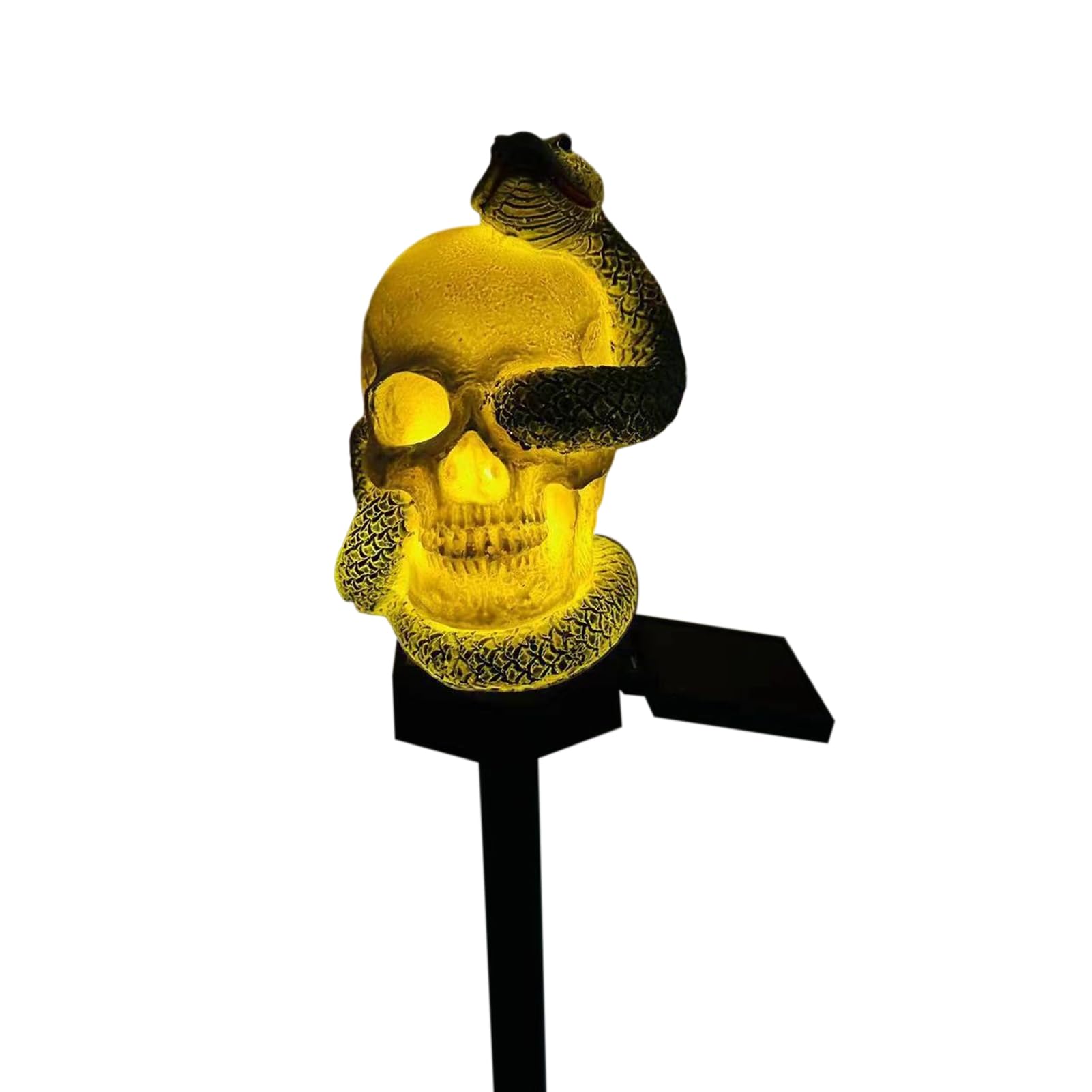 ANDRESLAD Halloween Skull Solar Light – Unique Skull-Shaped Outdoor Lawn Decor, Stake Lamp For Garden Yard Pathway (Solar Powered, No Wiring)