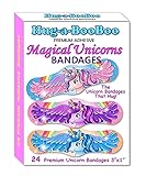 Magical Unicorns Premium Adhesive Unicorn Bandages from Hug-a-BooBoo, The Amazing Bandages That Hug! Colorful Hugging Unicorns 24 Ct Box