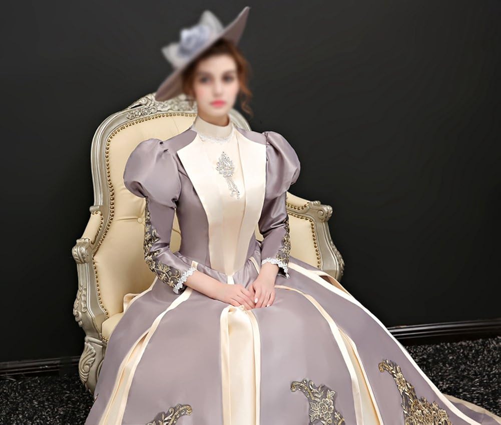Amazon Co Jp 貴族お嬢様風 洋装ワンピース 中世ヨーロッパ系 プリンセス 王女様 ドレス ワンピース パニエ付き 花嫁 服 ファッション小物