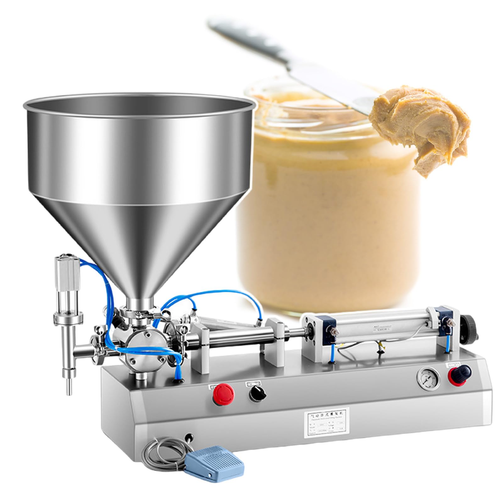 YXCUSAM Liquid Filling Machine Manual Paste Bottle Filling Machine Sauce Filling Machine Suitable for Mayonnaise Cream Filling 500ML