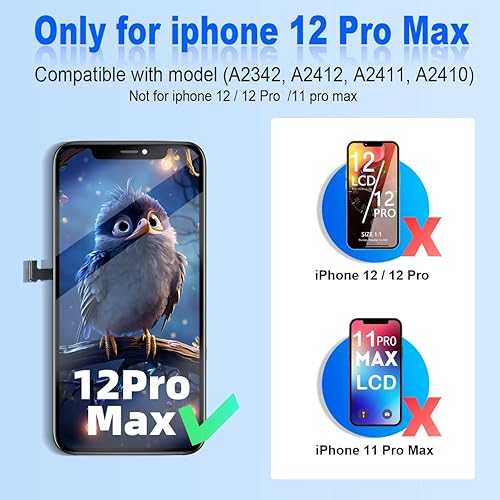 Miniatura 2 de Kit de reemplazo de pantalla para iPhone 12 Pro Max de 6.7 pulgadas, pantalla LCD Full HD 3D, digitalizador de pantalla táctil completa +