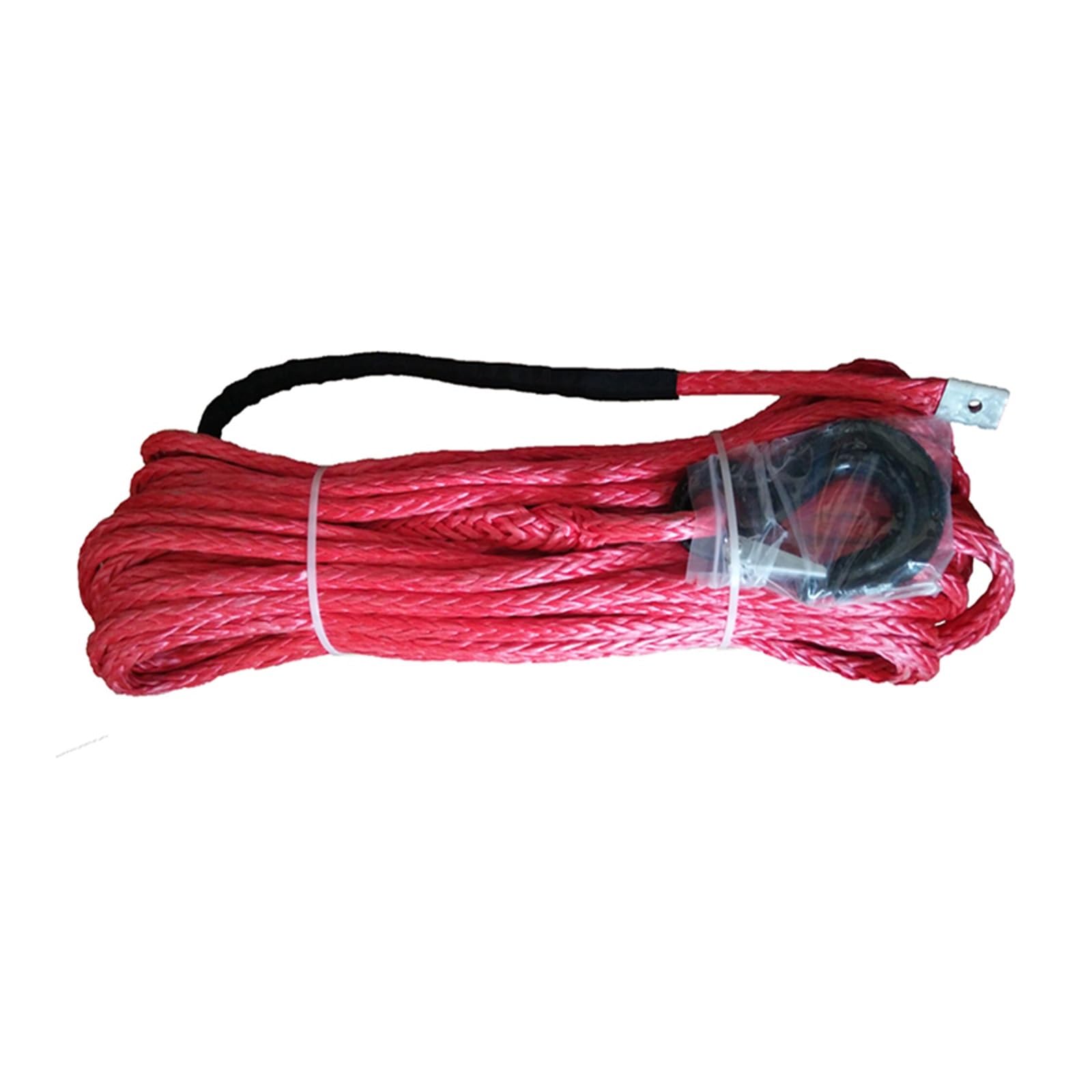 Mthckxjbsuz Rosso Winch Rope, Winch Line Uhmwpe Rope, 10Mm * 28M Synthetic/Uhmwpe With Wll 2T Hook(Rosso)