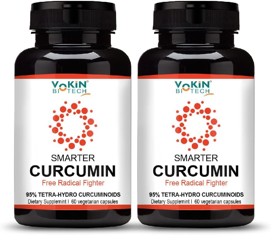 Vokin Biotech Organic Smarter Turmeric Curcumin Extract 95% Piperine 60 Capsules Pack of 2