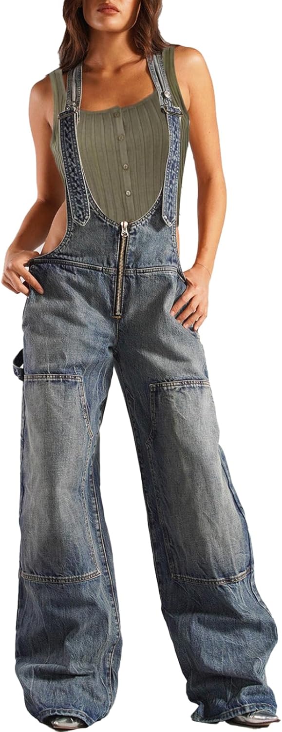 JEANASiS【eL】 Wide Back Open Salopette Amazon.com: KateModa Women Denim Overalls Adjustable Strap