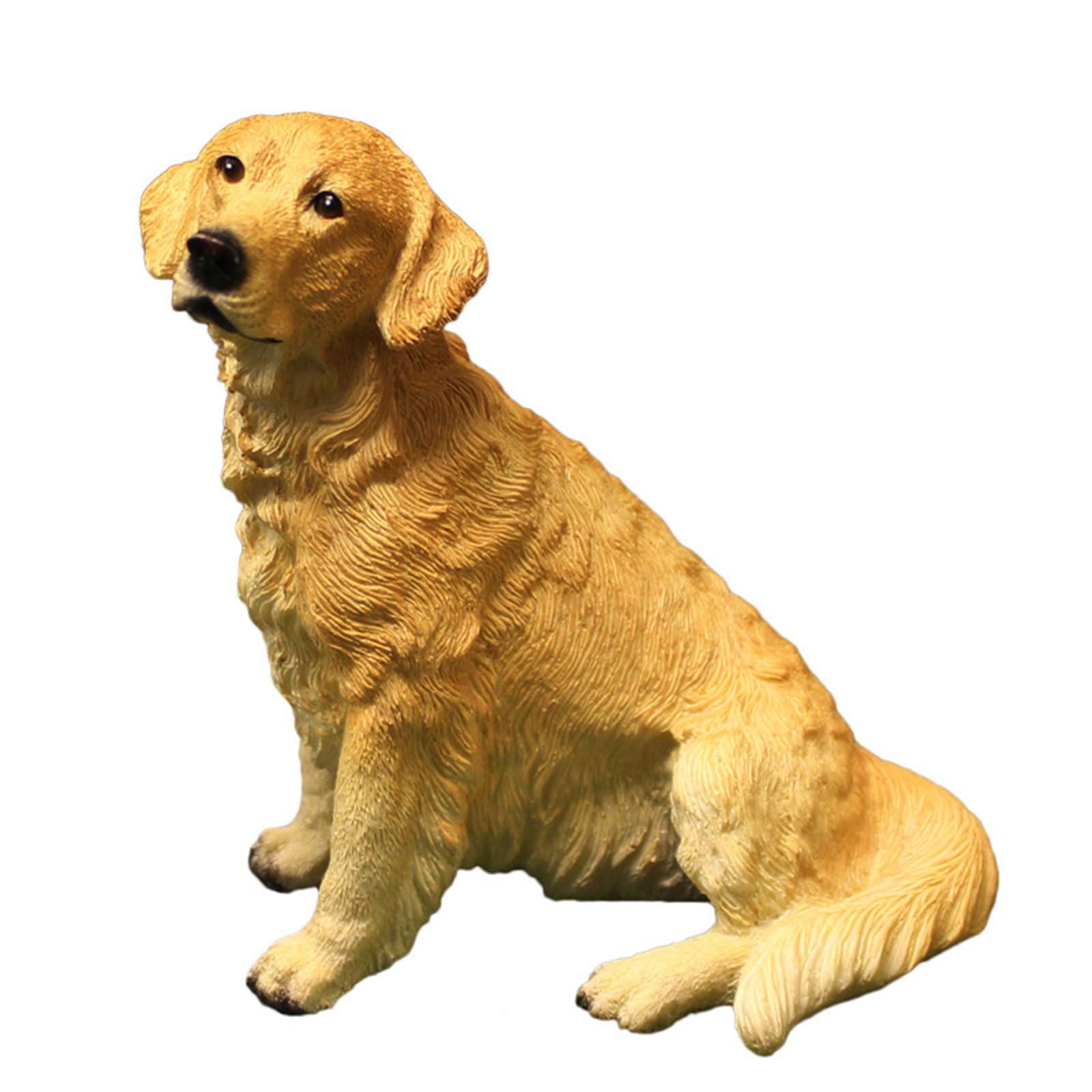 Asukohu Golden Retrievers Ornament Realistic Figures Puppy Handicrafts Landscape Backyard Decorations Puppy Statue Bulk Statue Home Decors For Kids