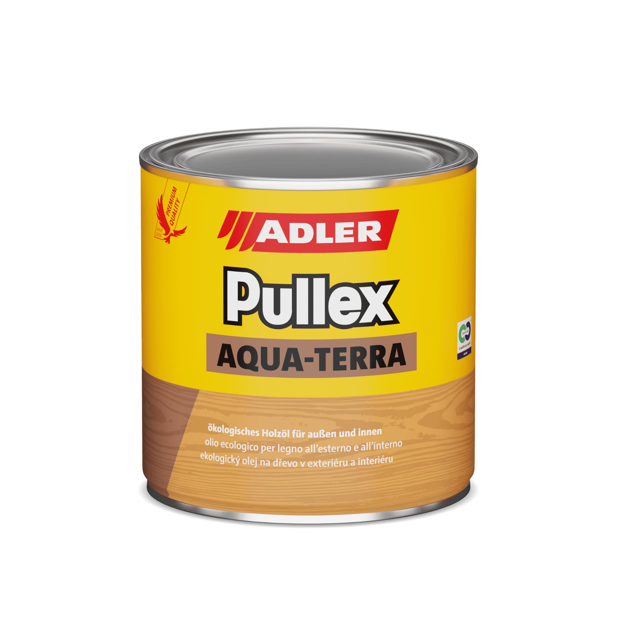 ADLER Pullex Aqua-Terra - Ökologisches Holzöl Außen & Innen - Universell anwendbar für starken Wasserschutz & lange Haltbarkeit - Auf Wasserbasis & nachwachsender Rohstoffe - 2,5l Farbe Nuss