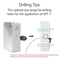 Vista 4 de LeMotech Caja de conexiones, Caja eléctrica IP65 resistente al agua y al polvo de plástico ABS para proyecto electrónico, color blanco 19.9 x 15.5 x