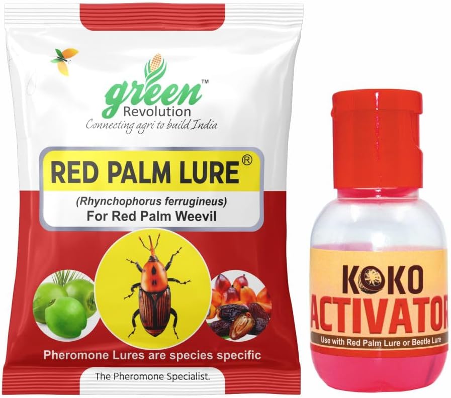 Green Revolution Pheromone Lure For Red Palm Weevil (Rhynchophorus ferrugineus) Pack of 2