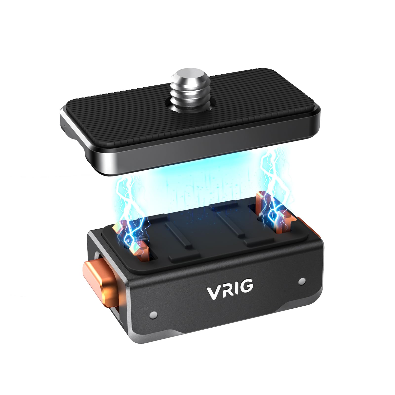 VRIG Magnetische Schnellwechselhalterung für Insta 360 X5/ Ace Pro 2, Schnellmontageplatte und Magnetic Base mit 1/4