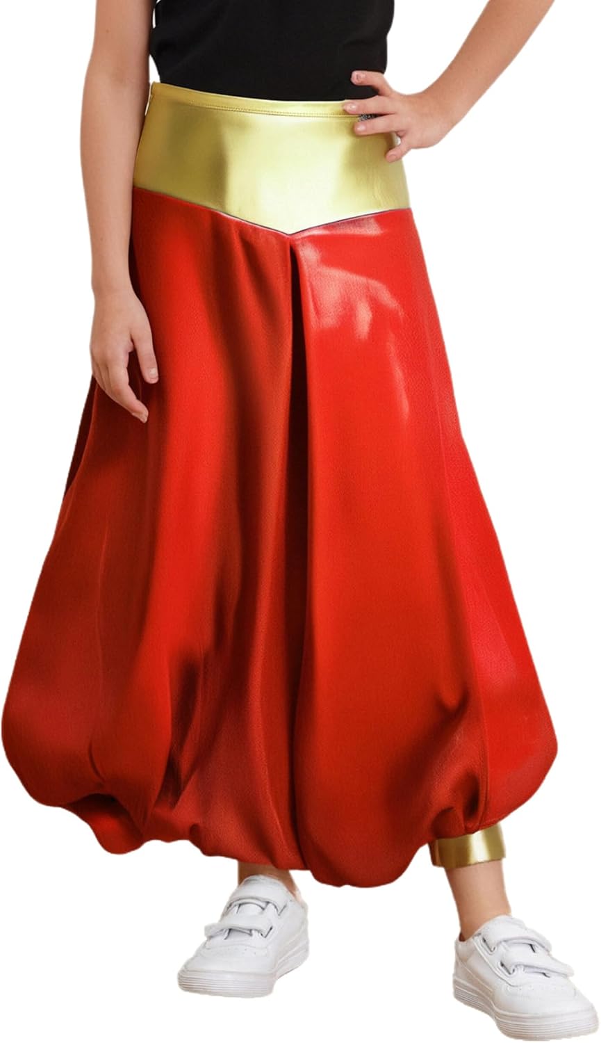 Sxiwei Boys Kids Harem Loose Casual Baggy Pants Fairytale Arabian Prince Pants Uniform Dance Fancy Trousers