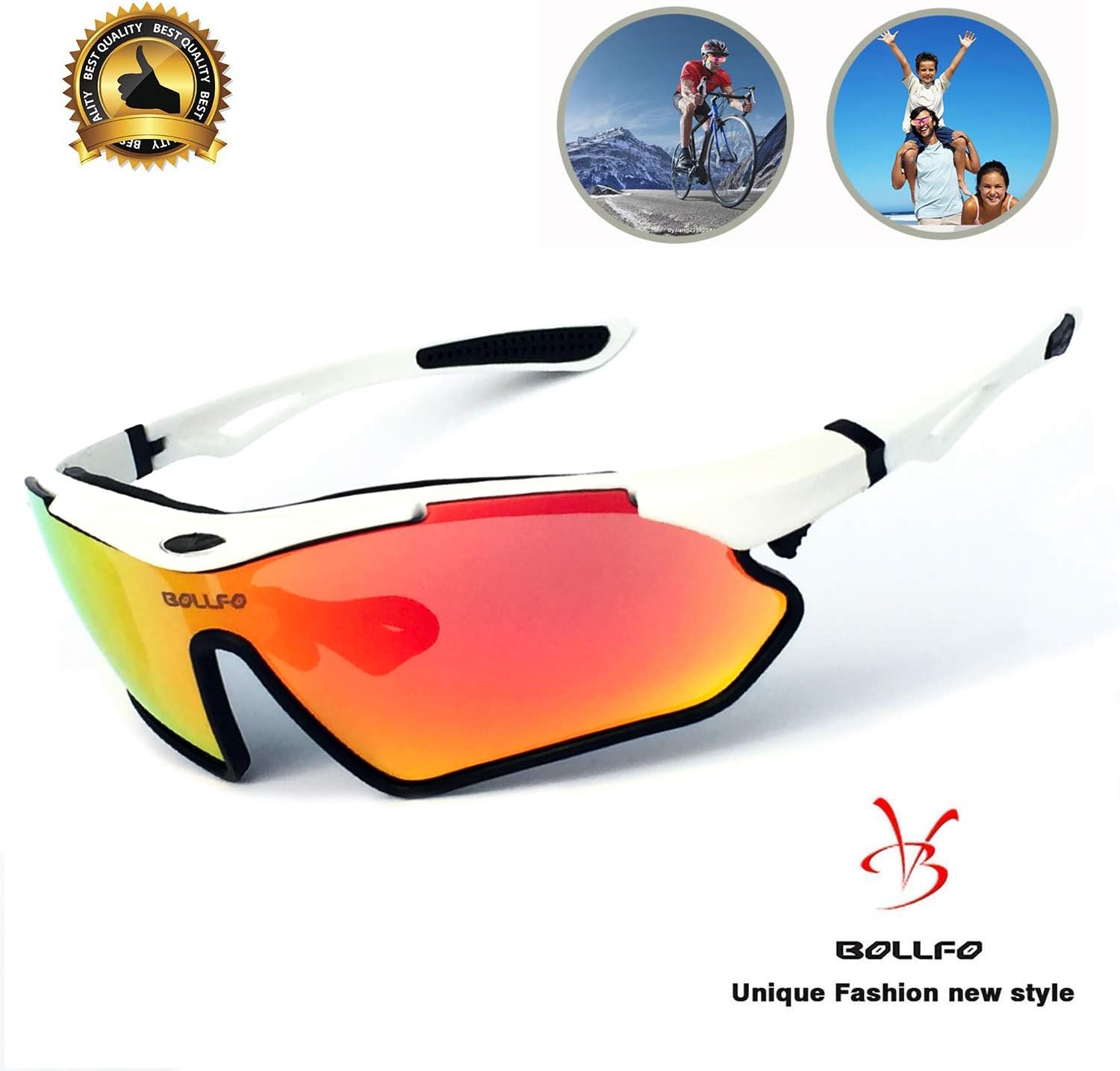 Polarized Sports Sunglasses for Men Women Cycling Running Climbing.