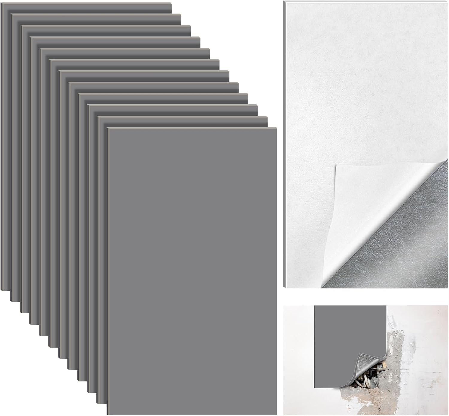 Frienda 12 Pcs Self Adhesive Rubber Wall Outlet Cover Plate Rubber Wall