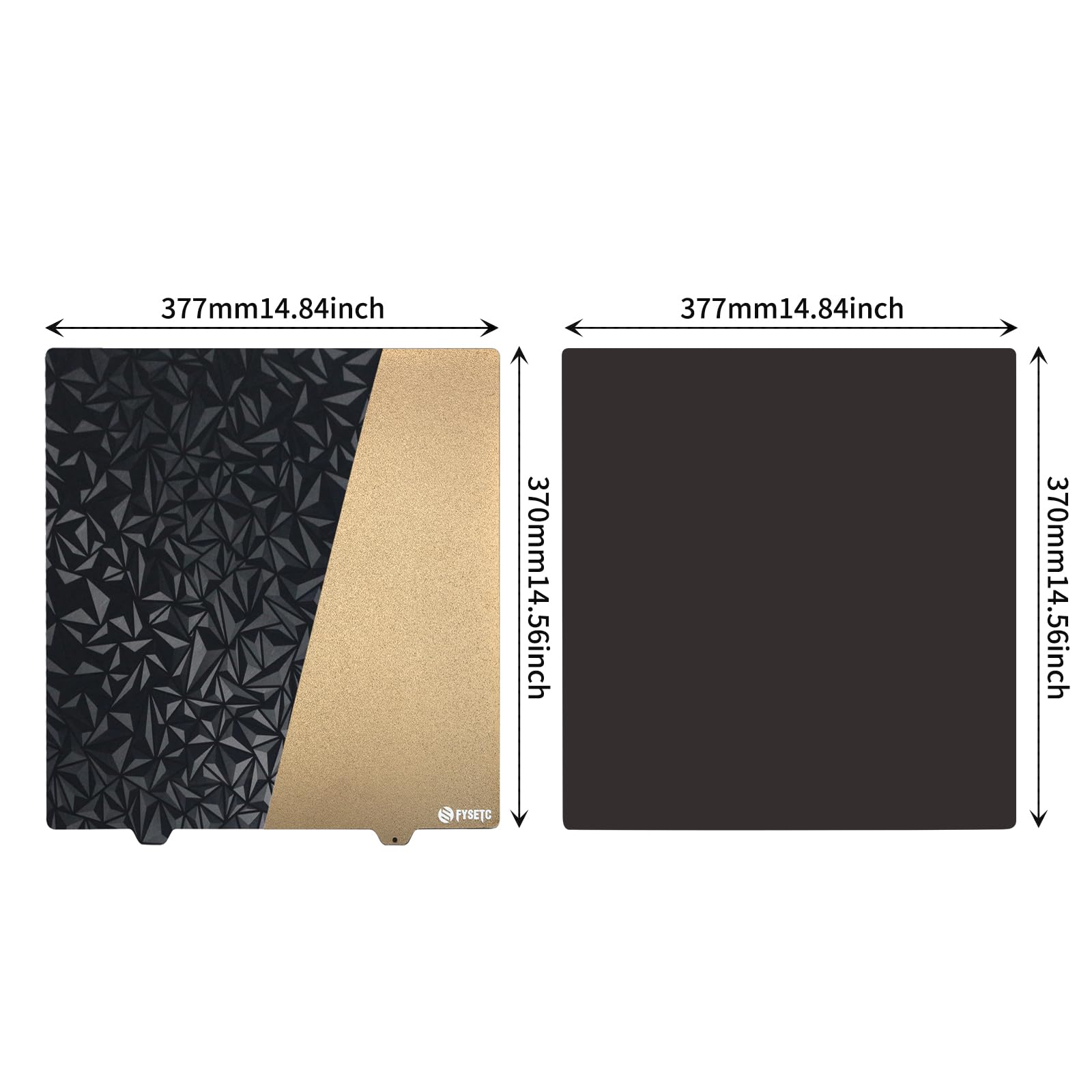 BCZAMD for Ende-r 5 Plus kit 3D Drucker Plattform 377 x 370 mm JanusBPS PEI Platte Federstahl Platte Doppelseitig Pulver + glattbes chichtet PET PEO Metall Druck Bett mit Magntscche B Basis
