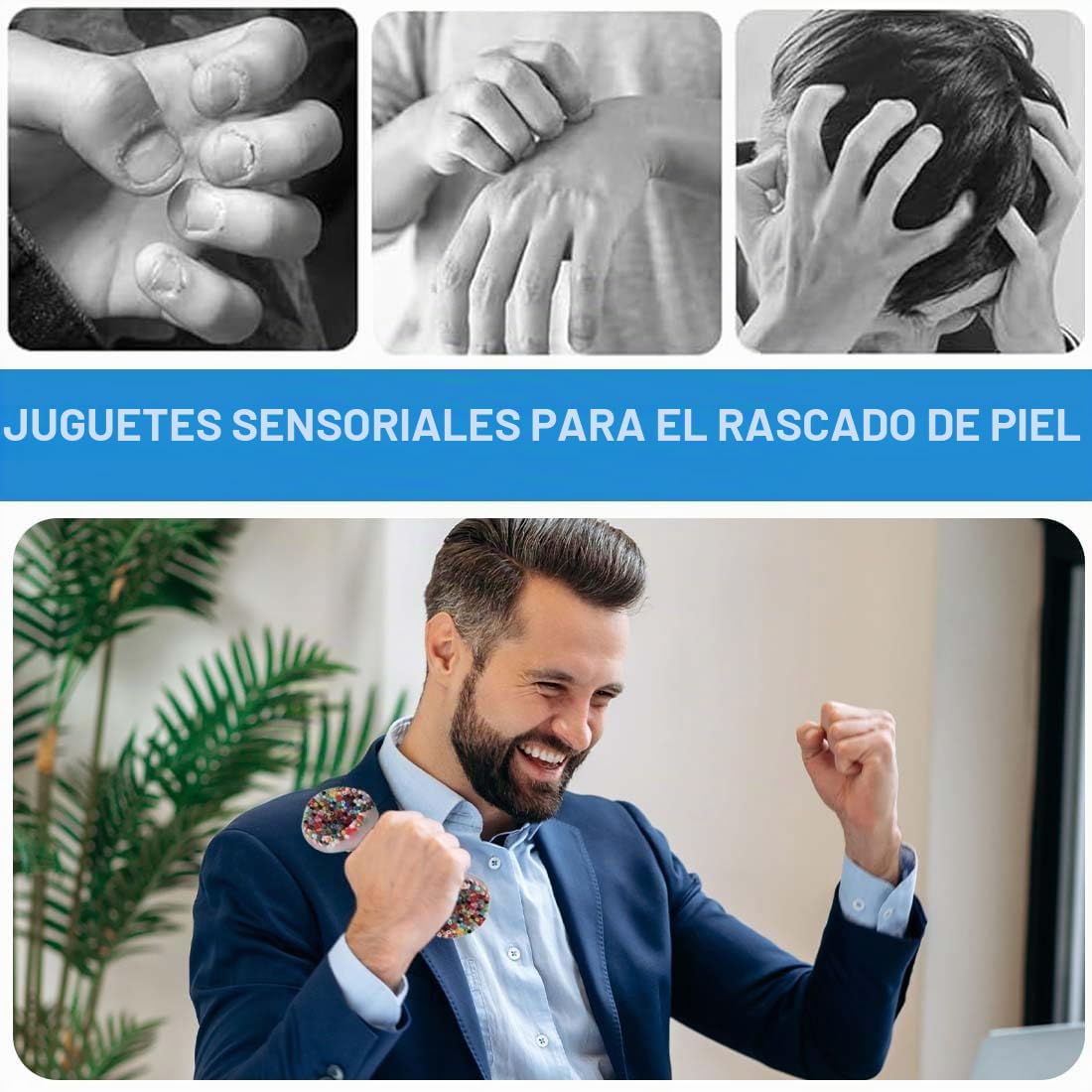 NHQZ 2 Piezas Silicona Fidget Toy, Skin Picking Fidget Toys, Juguetes Aliviadores del Estrés para Skin Picking, Picky Pad Fidget para el Alivio del Estrés y la Ansiedad, Circular