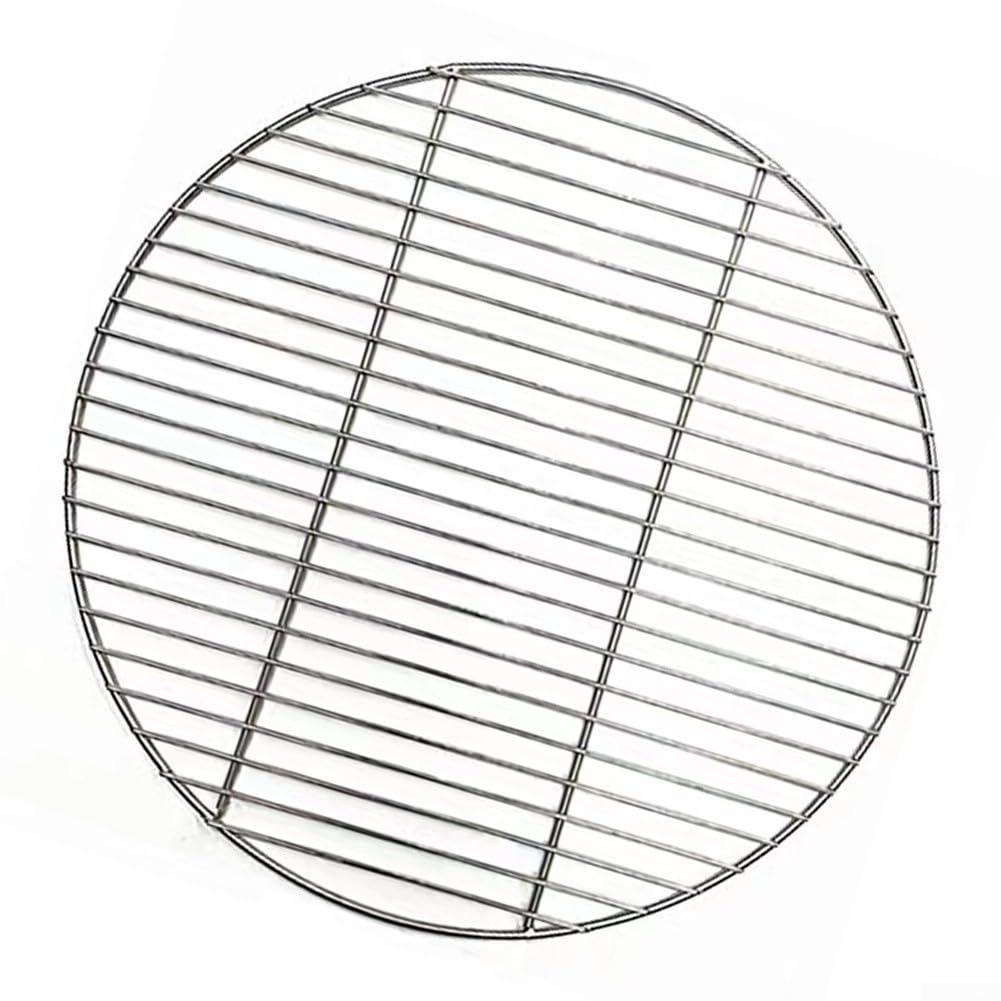 Rundes Grillrost aus Edelstahl, 43 cm, Kochgitter-Tablett für Nic & Barbecue, Küchenzubehör, perfekt zum Grillen im Freien