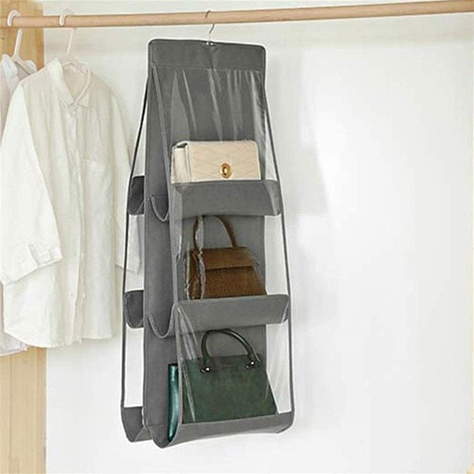 Hängende Aufbewahrungstasche Fall Tür Hängende Wand Organizer Hängende Aufbewahrungstaschen 6 Taschen Faltbare Hängetasche 3 Schicht Faltbare Regaltasche Pu
