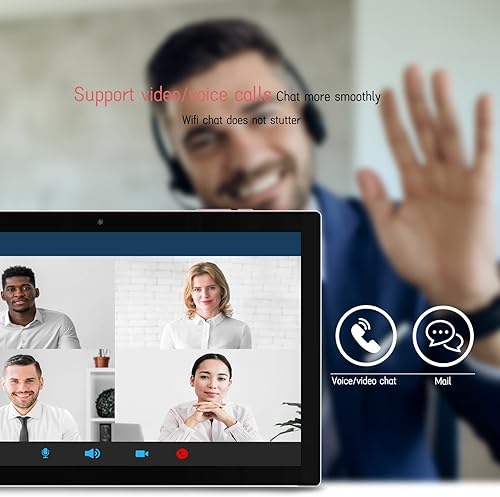 Vista 23 de Tablet 2 en 1 Tablets 10 pulgadas Android 14 Tablet Set con funda para teclado ratón Stylus Film, 8GB+64GB Tablets 10.1 "Tab 1280*800 HD pantalla