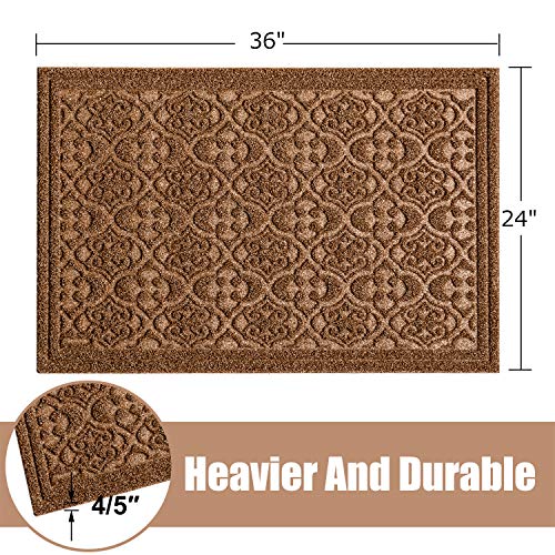 MAT 7BANQUET Outdoor Door Mat for Front Door 36 x 24 inch Mat Debris Mud Trapper