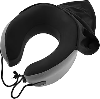 OUNONA Nackenkissen Aus Memory-Schaum in U-Form Mit Kapuze Für Reisen Auto Und Flugzeug Reiseaccessoires