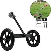 FellDen 20" Adjustable String Trimmer Wheel Attachment - 8" Wide Support Wheels for Gas Electric Weed Eaters, 1-1.34" Shafts
