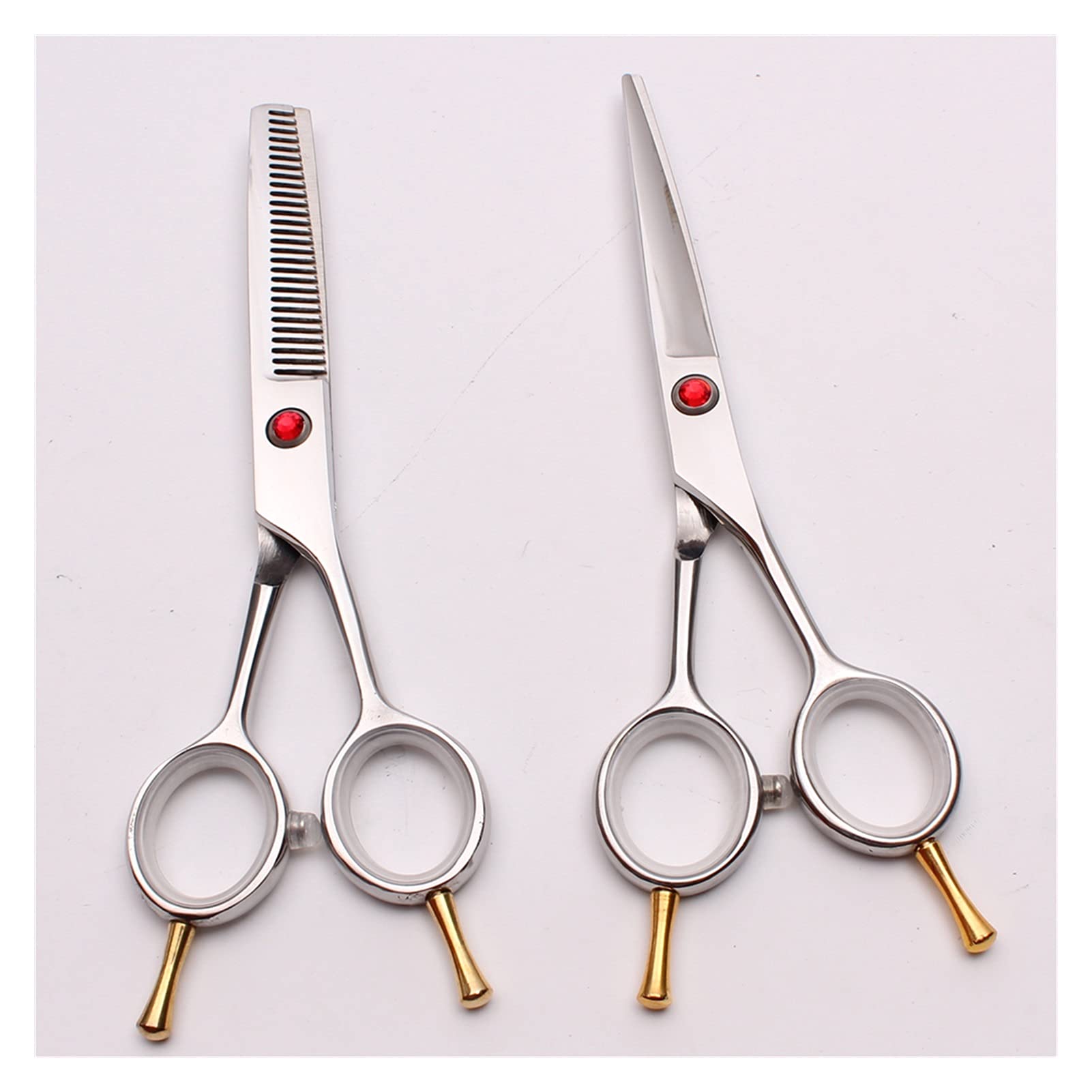 Professionelle Echthaarschere Friseurschere Effilierschere Haar-Styling-Tool,2 Stück Kein Etui S