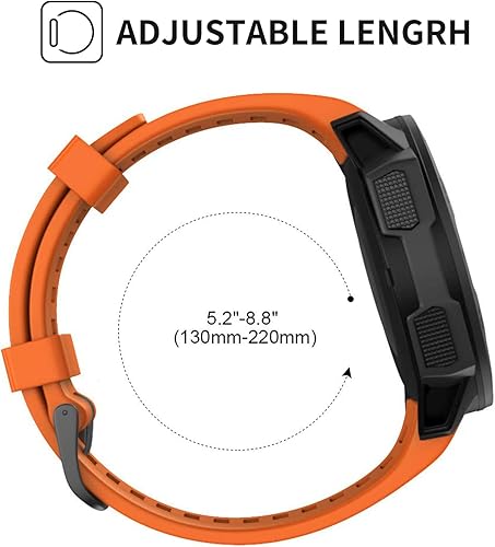 Miniatura 26 de Correa de repuesto para reloj Garmin Instinct, correa de silicona suave compatible con Garmin Instinct 2/Solar/Tactical Pizarra