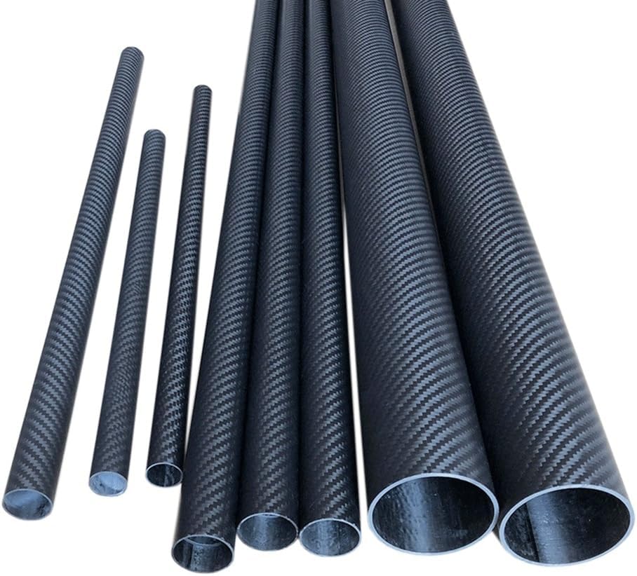 1pcs Length 1000mm Carbon Fiber Tube 3K Twill Matte Pipe High Composite Hardness Material, for Frame arm Carbon Vinyl wrap Tube(37x35x1000mm 1pcs)